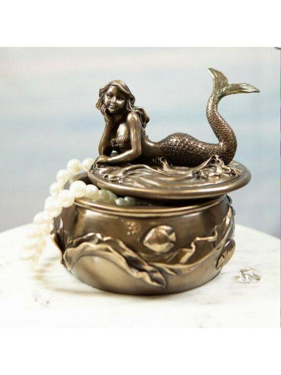Other - Bronze Mermaid jewelry trinket box